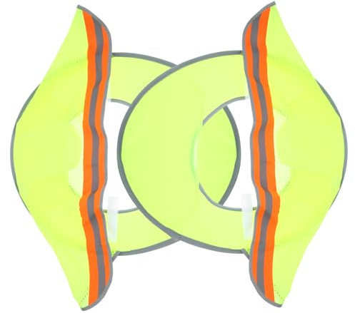 OSALADI 2pezzi Visiera Riflettente e Protezione Accessori Per Elmetto Ombrellone Traspirante Visibilità Neon Giallo Per All