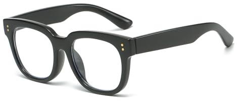 LJCZKA Lunettes Anti Lumiere Bleue Carrée Femme Homme,Lunette Ordinateur Rétro Ronde Lunettes à Filtre de Lumière Bleue Anti Fatigue pour Jeux, Ordinateur et TV