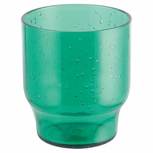 Villa d'Este Home Tivoli 1996 Lot de 6 verres à eau 325 ml bulles vertes, en plastique MS, filtre d'amour, unique