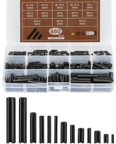 Oujiang Wujin460 Hohlsplinte，Schlitz-Federstifte，splinte sortiment，splinte geeignet für Maschinen, Autos, landwirtschaftliche Maschinen usw., DIY Projekte und Garten