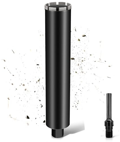 L460mm Diamantbohrkrone | 1 ¼ UNC Aufnahme | ⌀83mm mit Turbo | mit SDS-MAX | 2200U/min für Kernbohrgeräte Kernbohrkrone Kernbohrer Nassbohrkrone Trockenbohrkrone für Beton Mauerwerk Stein Granit