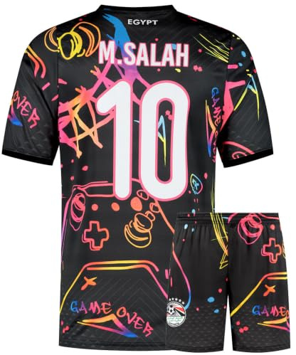 Ägypten Fußball Trikot Set Salah - Gaming - Kinder und Erwachsene - Jungen - Herren - Sportsachen - Geschenke - Sport t Shirt - Sportbekleidung