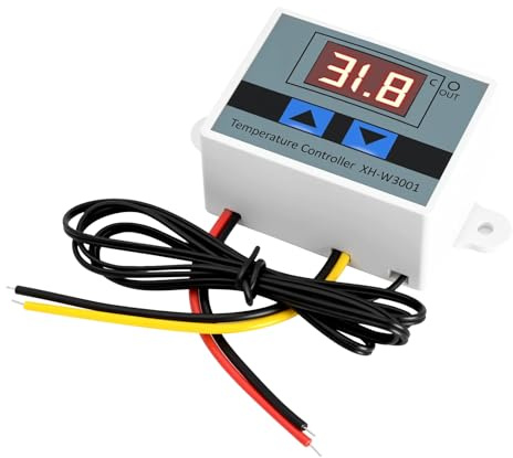 AYWHP 1PCS XH-W3001 110V-220V Digital LED Temperaturregler,Digital Temperaturregler mit NTC 10K Fühler, einstellbare Heiz und Kühlmodi für Inkubatoren, Gewächshäuser, Aquarien