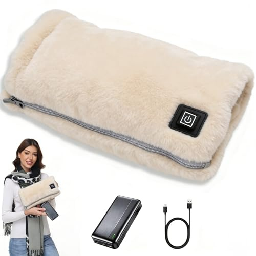 Ahigh Handwärmer Elektrisch, 10000mAh Akku USB Wiederaufladbarer, Handwärmer Kinderwagen 3-Stufen-Heizung & Flanell-Material, Taschenwärmer Adventskalender Füllung Geschenke für Frauen Männer