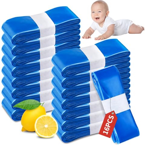 Windeleimer Nachfüllkassetten 16 Stück Nachfüllbeutel Verbesserte Geruchsresistenz und Haltbarkeit Kompatibel mit Windeleimer & Katzenstreueimer