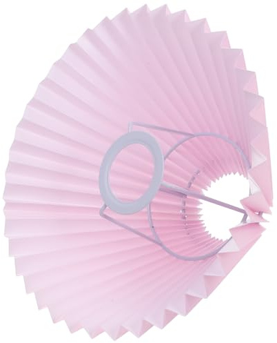 Sosoport Plissee-Lampenschirm Für Tischlampen Ersatz-Lampenabdeckung Retro-Tischlampenschirme Mit Abnehmbarem Stoffschirm Weicher Lichtstreuung Für Schlafzimmer Wohnzimmer E27/E14 9.84X9.84X6.30In