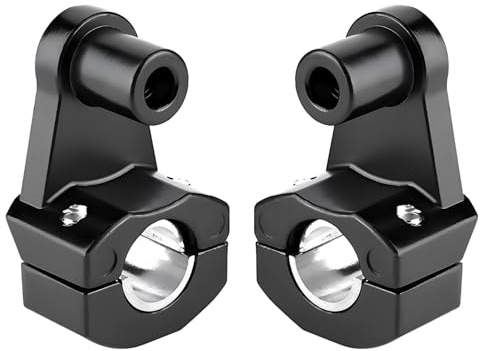 Deskium 2 st lyftsats för motorcykel styre, justerbara höjare för 7/8 och 1 1/8, aluminiumlegering, svart, 51 mm (2 tum)