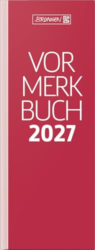 BRUNNEN Vormerkbuch Mod. 785 2027 | 108×297 mm, Papier, rot