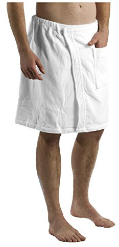 BY LORA Terry Cotton herrhanddukar för spa pool dusch och bad - vit färg - en storlek, vit, en storlek