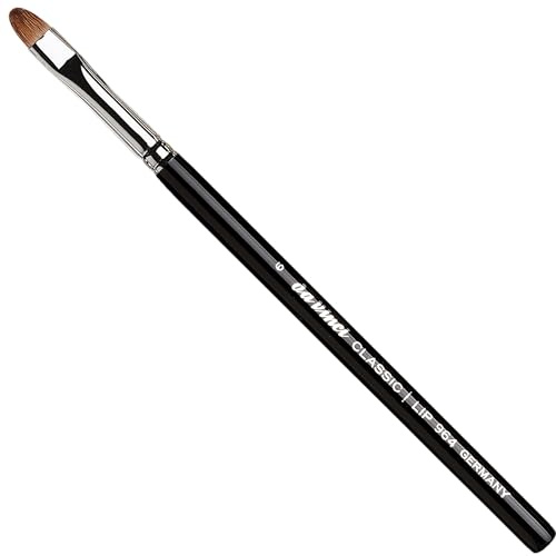 da Vinci, CLASSIC, Lippenpinsel, Gr. 6, Naturhaare | Hochwertige Rotmarderhaare – perfekt abgestimmt für präzises Auftragen von Lippenstift oder Lipgloss.