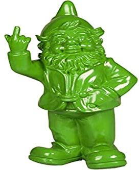 STOOBZ PP 005LI 15x12x32cm freche Gartenzwerg Figur für Haus und Garten - Limette
