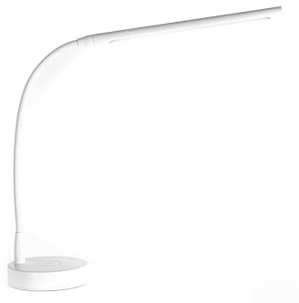 GEWA Pianolampe/Pianoleuchte/Notenpultleuchte - Berührungssensor - 39 LEDs - 3000 K - Dimmbar - 1200 Lux - USB Ladebuchse - Aluminium - Inkl. Netzteil - Farbe: Weiß Matt