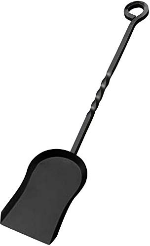 Fireplace Tools Poker Shovel Brush Tongs Fork Chestnut Roaster Black Cast Iron Fireside Companion Set (Shovel)