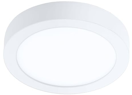 EGLO connect.z Smart-Home LED Bad-Deckenlampe Fueva-Z, Ø 21 cm, ZigBee | App und Sprachsteuerung Alexa, Lichtfarbe (warmweiß-kaltweiß), dimmbar, Metall Aufbauleuchte weiß, IP44