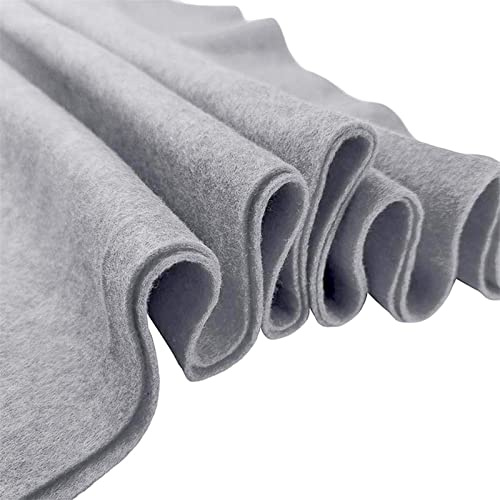 Jtnohx Filz, 1,4 mm dicker Bastelfilz, 90x90cm Filzstoff, Weicher Farbe Filz für Kunst- und Bastelprojekte (Grau)