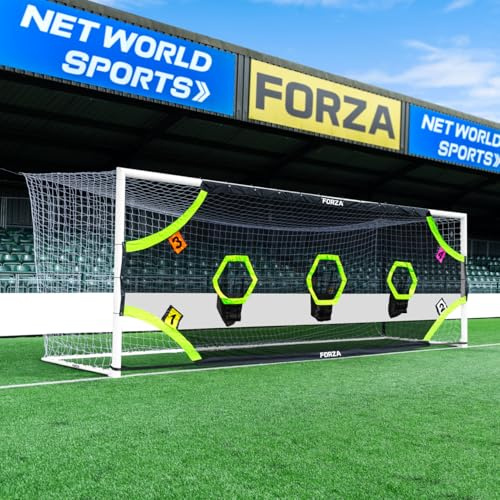 FORZA Pro+ Mur de Tir de Football [6 Tailles] | Plusieurs Zones de Cible | Équipement d'Entraînement (6,4 m x 2,1 m)