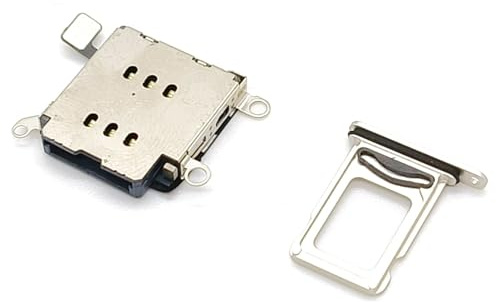 Dual-SIM-Tray, kompatibel mit iPhone 12, Weiß, mit SIM-Kartenleser, 2 SIM-Karten in 1 Handy