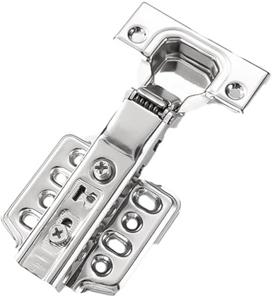 SWHC 10 Stück Scharniere Soft Close Türscharniere Edelstahl Scharniere für Schranktüren Einstellbar Topfscharnier Geräuschloses Schrankscharnier Behoben Möbelscharniere mit Dämpfer