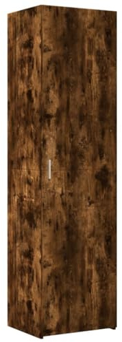 vidaXL Credenza Rovere Fumo 50x42,5x185 cm in Legno Multistrato, credenza Alta, Mobile Contenitore, Mobile Alto, Mobile, credenza Laterale