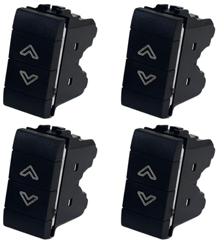 Voltix Lot de 2 interrupteurs à double bouton compatibles avec Bticino pour volets roulants électriques, interrupteur compatible avec Bticino Living Light et Living International (4 pièces à double
