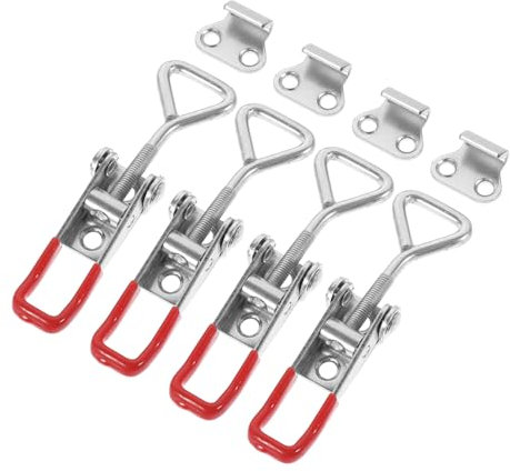 OKUMEYR 4pcs Heavy Duty Toggle Clamp Latch Hasp Lock Latch Toggle Clamp Industrial Equipment