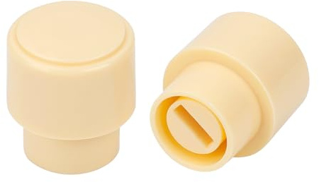 Banworks Imperial 4.9mm 3-Way Toggle Switch Tip Pickup Selector Switch Cap | Guitar 4.9mm (3/16) Barrel Switch Knob Tip Caps for USA Fender Telecaster Tele Electric Guitars Pack of 2 JT/DWQM-02 Cream