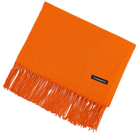 MYLLJBD Schal Frauenschal Klimaanlage Schal Nachahmung Kaschmirschal Frauen All-Match-schal Herbst Und Winter Frauengeschenk-orange
