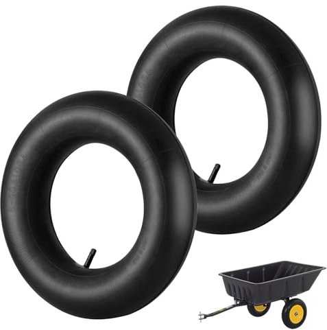 4.80/4.00-8 Wheelbarrow Inner Tube 480/400-8 Replacement Inner Tubes Straight Valve for Hand Trucks Lawn Movers Garden 2 Pcs