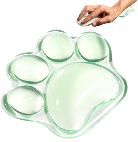 Transparente Handgelenkauflage,Klare Handgelenkauflage | Handgelenkstütze in Katzenpfotenform zur Linderung von Beschwerden bei Mäusen - Ergonomische Mäuse-Handgelenkstütze, Beschwerden lindernde Mäus