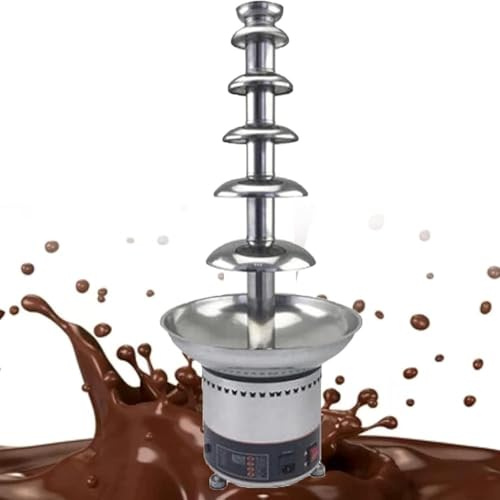 EORNYHQMY Fontaine À Chocolat,Machine À Chocolat Fondante Électrique,Caquelon À Fondue Au Chocolat,Trempage Uniforme,Facile À Assembler,pour La Fête (6floors)