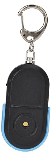 Saluaqui Wireless Anti Lost Alarm Key Finder Locator - Whistle Sound & LED Light For Easy Key & Wallet Hämtning - Bärbar blå Nyckelring med Batteri (Blå)