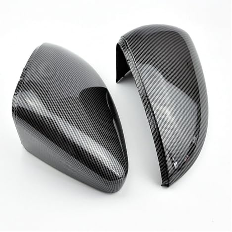 Spiegelkappen Rückspiegel Für MK7 GTI 7 7R MK7.5 Für Touran L Für E-Golf Auto Seite Rückspiegel Kappe Abdeckung Trim(Carbon Look Black)