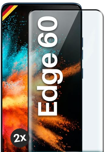 moex CurveProtect Tempered Glass Screen Protector for Motorola Edge 60, Full Screen Protector Rimless, Full Screen Completely Covered, Tempered Glass Screen Protector, Curved 3D Glass Film, Black