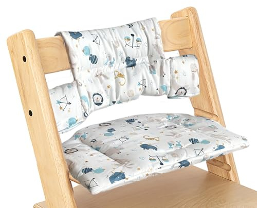 BOYIFEIJIE Sitzkissen für Tripp Trapp Hochstuhl, Weich Gepolstert, Leicht zu Befestigen, als Zubehör für Stokke Tripp Trapp, Erhältlich (Meerestiere)
