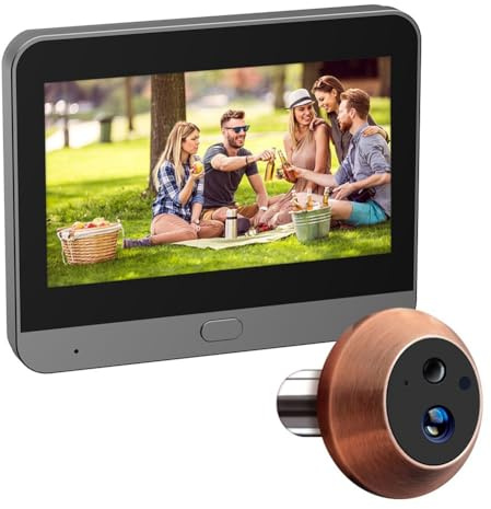 Akfldms Tuya WiFi 3MP Wireless Doorbell Mini Peephole Door Camera Smart Video Intercom PIR Motion Detection Smart Home Security