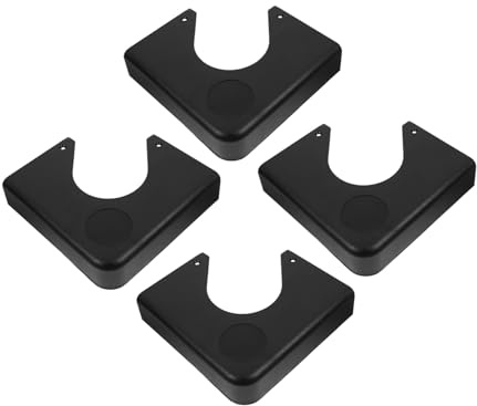 TEHAUX 4pcs Pool Table Corner Protectors Billiard Table Accessory with Resin Hard Plastic Material and Quick Installation for Enhanced Stability and Sturdy Use