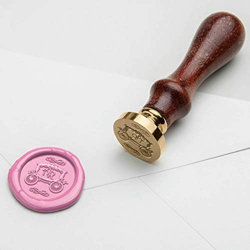 Personalisiertes Siegelstempel, 2 Initialen, Wagen | Design 17 (38mm)