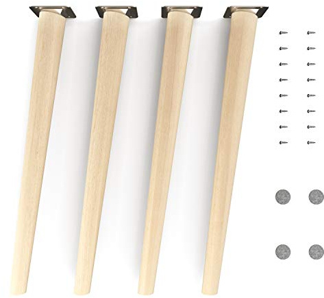 sossai Möbelben i naturligt bokträ CLIF ROUND HMF2 45 cm hög runda sned design för stolar bord skåp