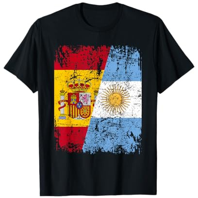 Argentina ESPAÑA Bandera de la Amistad Argentina Camiseta