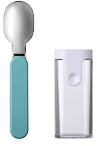 Mepal - Klapplöffel Ellipse - Wiederverwendbarer Löffel zum Mitnehmen - Klapplöffel für Joghurtbecher - Reisebesteck - Inklusive Aufbewahrungsetui - Edelstahl - Nordic green