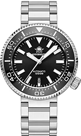 ADDIESDIVE Diver 1000M Reloj de Buceo para Hombre 45mm automático, con válvula de Escape, Cristal de Zafiro sintético Luminoso