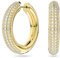 Swarovski Orecchini a cerchio Dextera, Medi, Bianchi, Placcato color oro