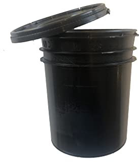 CPL Fabbrika. Barattolo in Plastica Vuoti - Capacità 1 Kg - In Plastica Nera Opaco - Con Tappo Sigillante chiusura ermetica di sicurezza. Forma Rotonda.