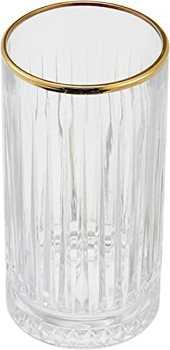 Pasabahce Elysia Trinkgläser-Set mit goldfarbenem Rand, 280 cc, ideal für Wasser, Saft, Spirituosen oder Cocktails, 4 Stück