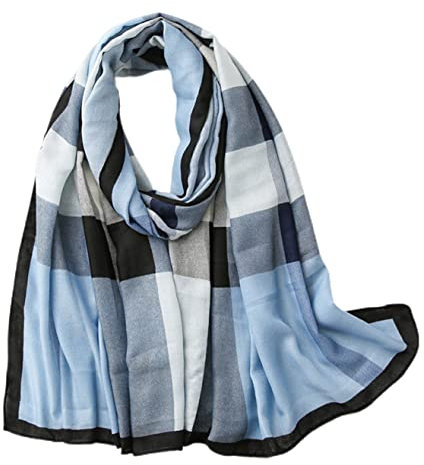 FAIRYGATE Schal Damen Blau Viskose Tücher Stola Tuch Halstuch Kopftuch Frauen Elegante Schals 4024