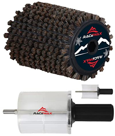 RaceWax Roto Bürste Bürsten Set Rosshaar 100mm Rotorbürste Speed Brush inkl. Speed Stick Pro