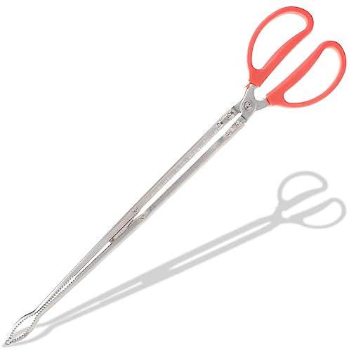 Alipis Pinzas para Leña Pinzas para Troncos Atizador De Fuego para Pozo De Fuego Pinzas De Fuego De Alta Resistencia Herramienta para Agarrar Leña Carbón Parilla Caucho Alicates Multiusos