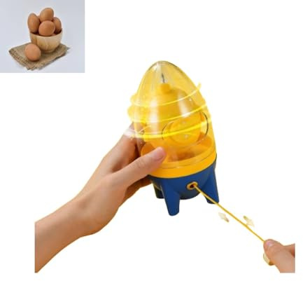 Sbattiuova Manuale, Scrambler per Uova Scrambler in Silicone Frusta Albume D'uovo E Tuorlo Frullatore per Uova Scrambler per Fare Uova d'oro Sode(Giallo)