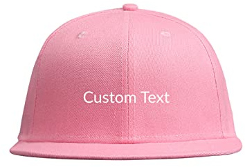 Casquette de baseball hip-hop avec bord plat, texte personnalisé, casquette de baseball réglable Snapback pour hommes et femmes, Rose 0, taille unique