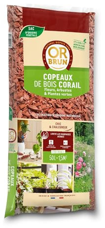 Or Brun Copeaux de Bois Corail 50 L